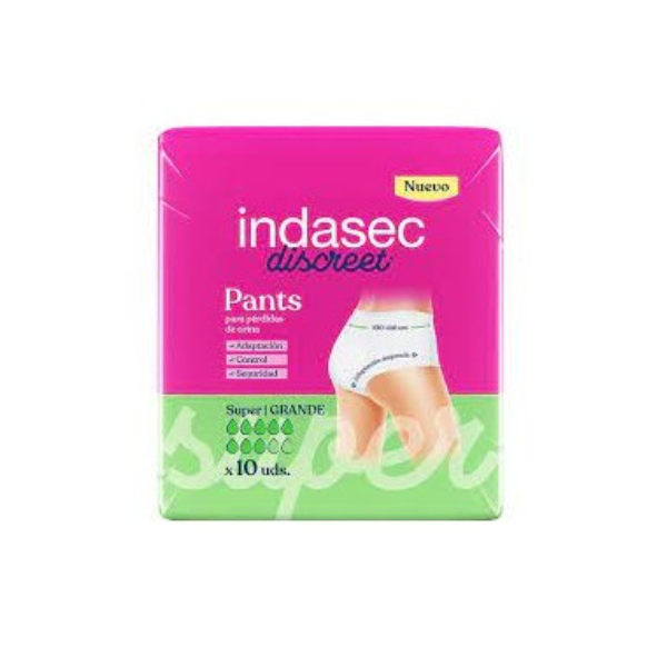Indasec Discreet Pant Super Talla Grande 10 Uds